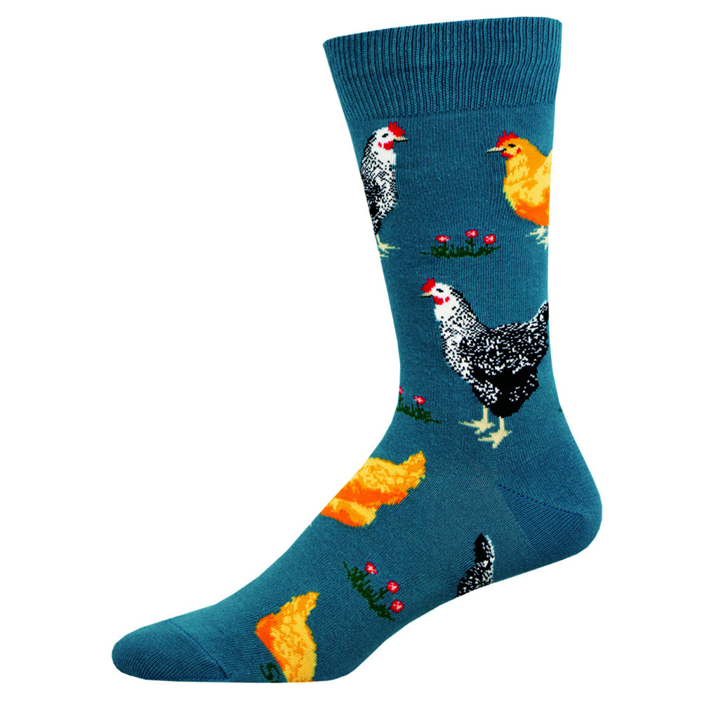 3PK Socksmith Ladies Novelty Socks Bock Bock Blue One Size
