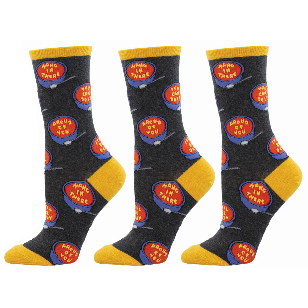 3PK Socksmith Ladies Novelty Socks Souper Supportive One Size