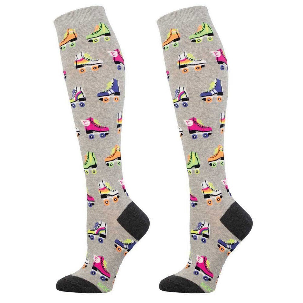 2PK Socksmith Knee High Ladies Novelty Socks Derby Queen One Size