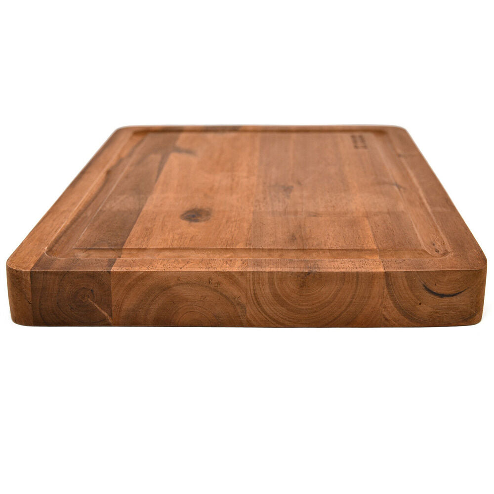 St. Claire Acacia Reversible Board with Juice Curve Serveware 40x30x3.8cm