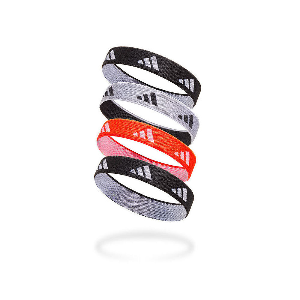 4x 4PK Adidas Hair Ties Durable Lycra/Elastic Everyday Activity & Sport Multicolour