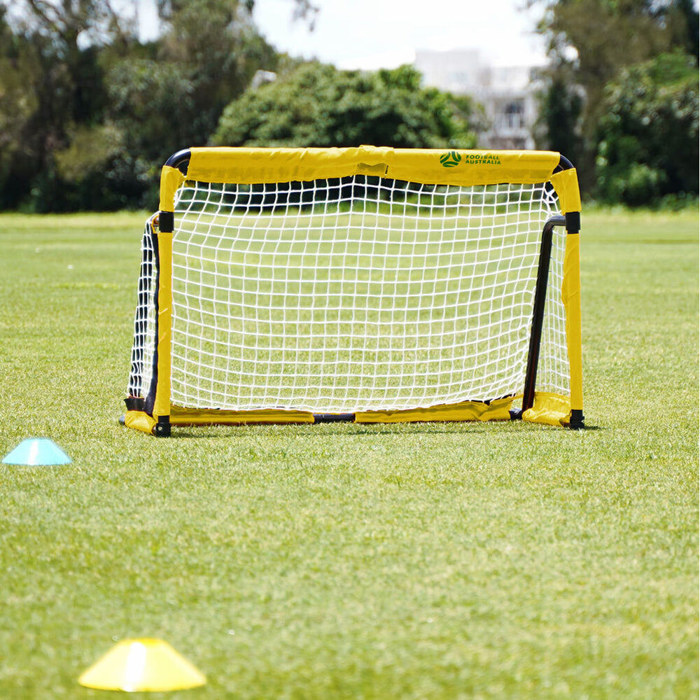 Summit Official Football Australia Metal Folding Soccer Goal Indoor/Outdoor 5ft
