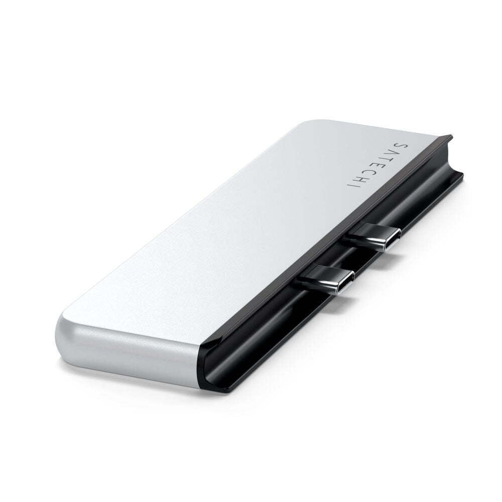Satechi Dual USB-C Hub to USB-A/HDMI Port For Surface Pro 9 - Platinum