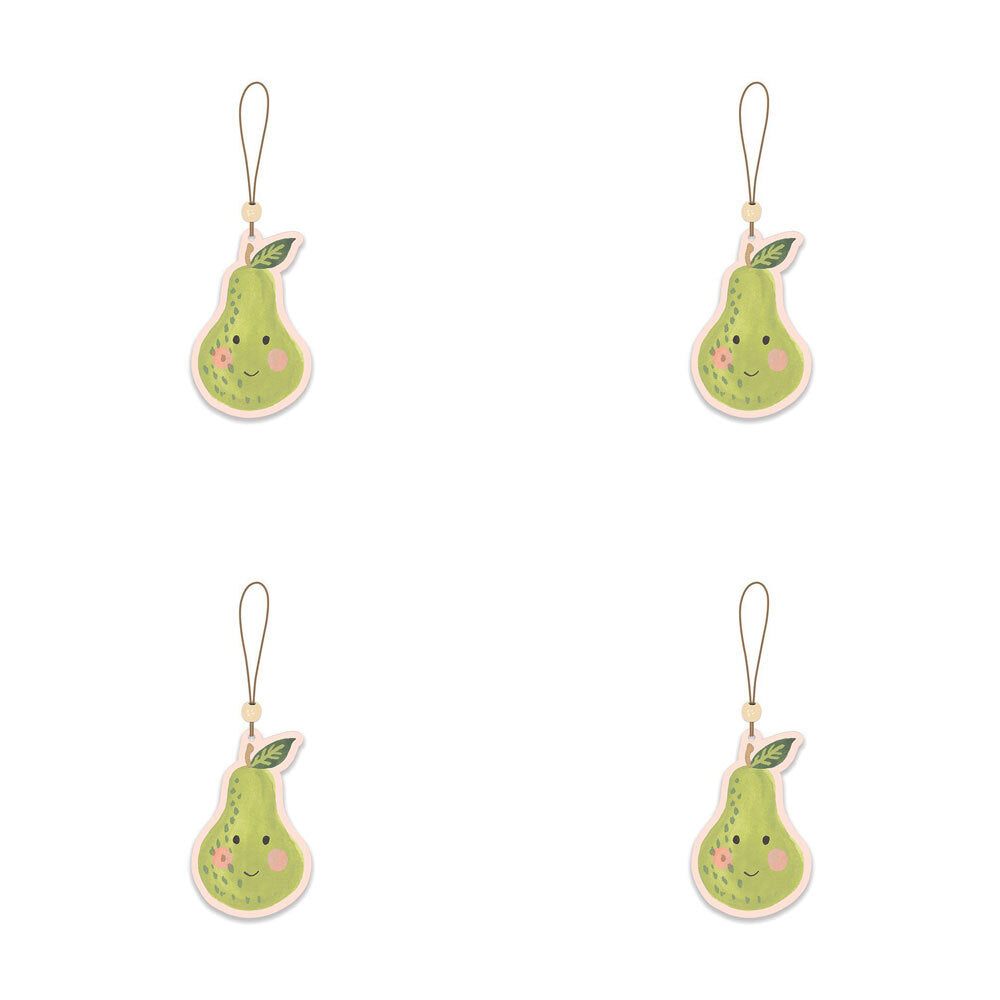 4x 2pc Studio Oh Hanging Car Air Freshener - Happy Pear