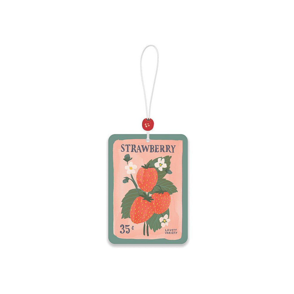 4x 2pc Studio Oh Hanging Car Air Freshener - Strawberry Seeds