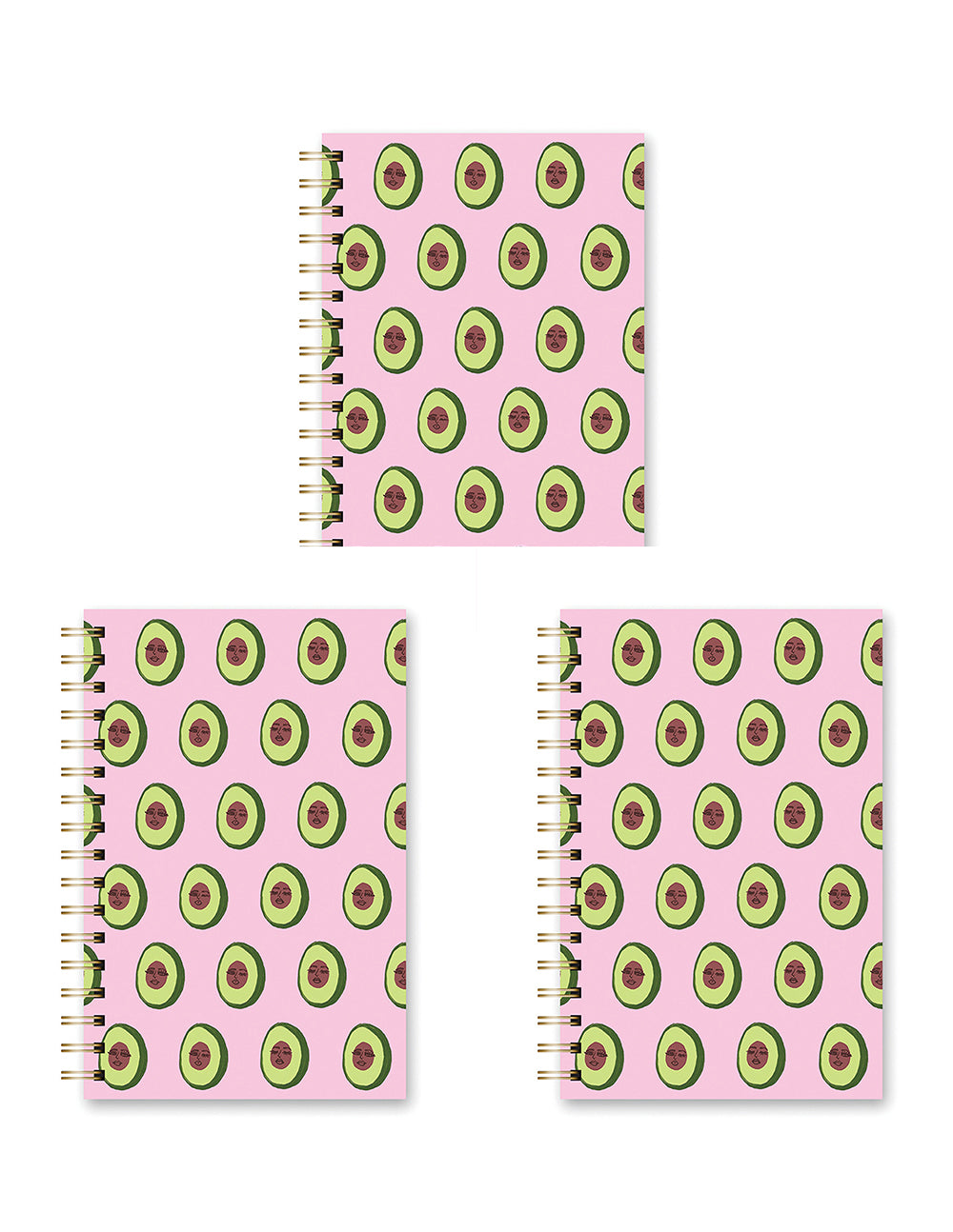 3PK Studio Oh Spiral Notebook Writing Stationery 160 Pages - Avocadoze