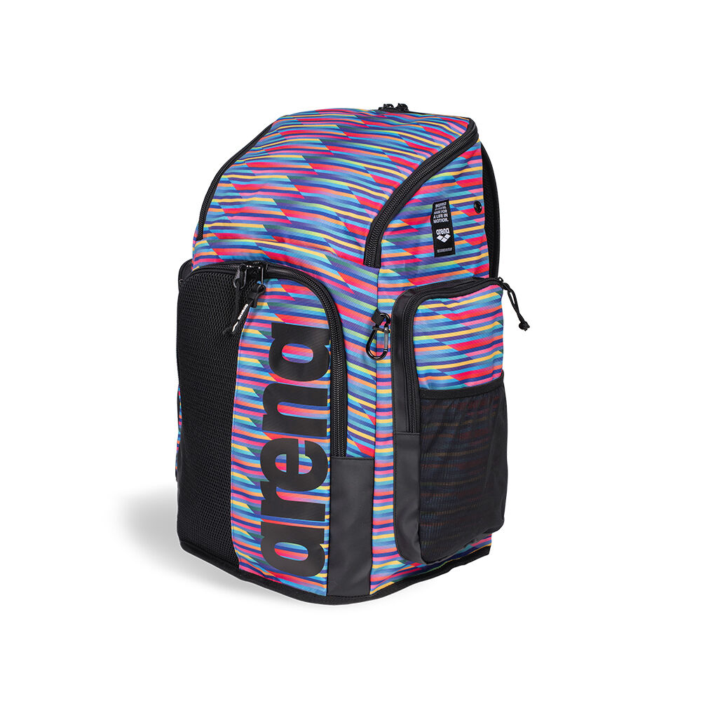 Arena Spiky III Backpack 45 Litre Swimming Accessory w/Drybag Racing Stripes