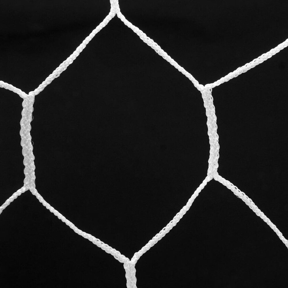 2pc Bownet Box Full Size Nylon Soccer Goal Net 750x250cm - White