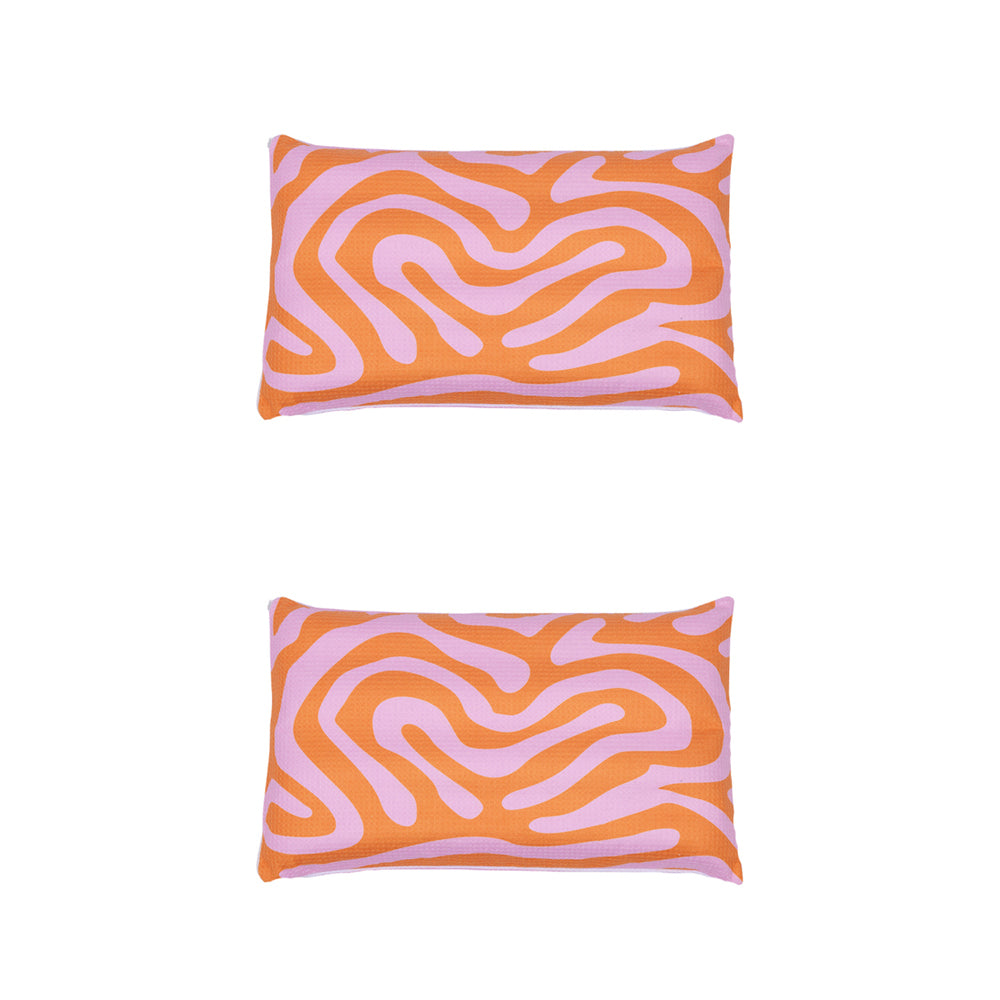 2PK Splosh Bliss Swirl Inflatable Beach Pillow 51x31cm Rectangle