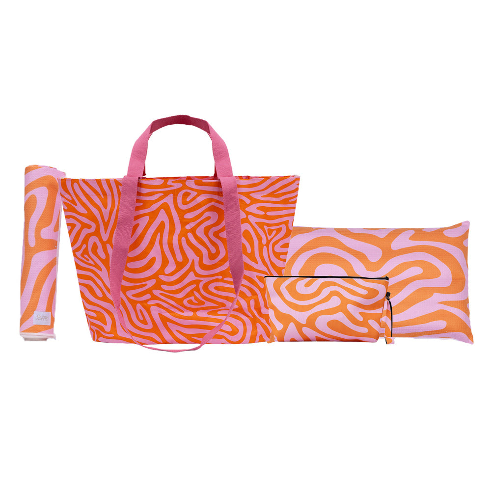 2PK Splosh Bliss Swirl Inflatable Beach Pillow 51x31cm Rectangle