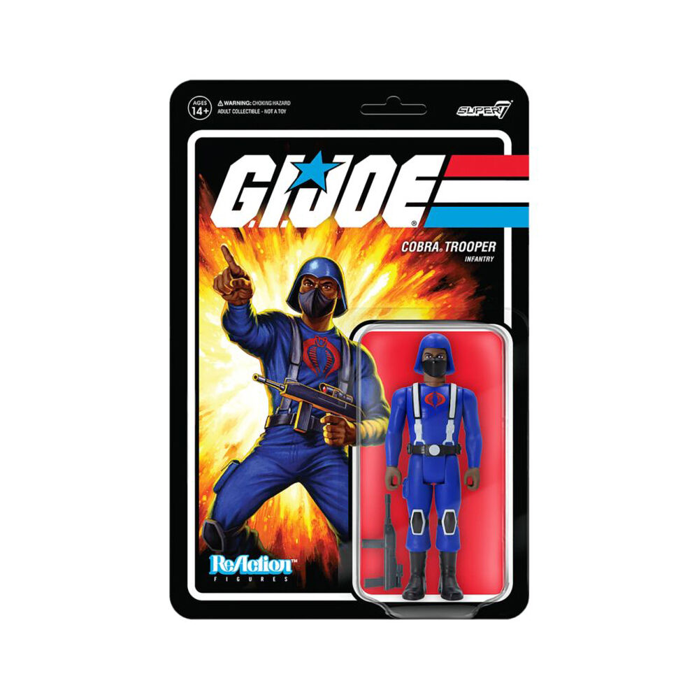 G.I. Joe Cobra Trooper Y-Back ReAction 3.75" Action Figure Toy