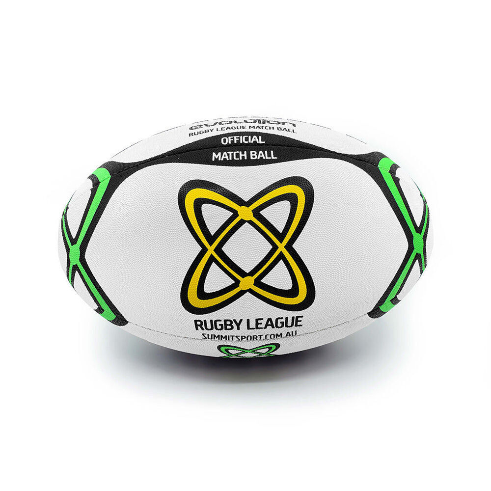 2PK Summit Global Evolution Rugby League Ball 2.0 Size 5 - White/Green