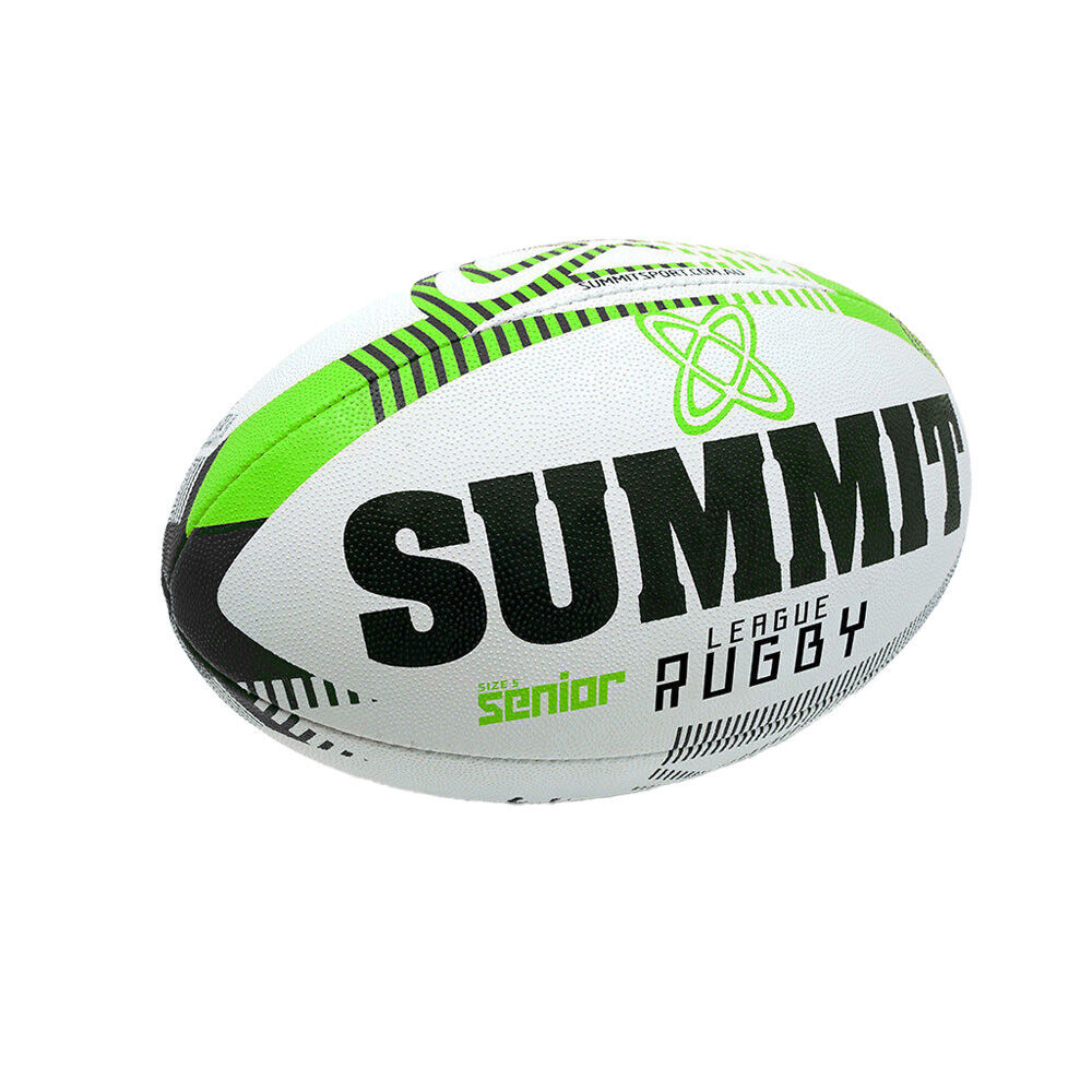 2PK Summit Global Advance Rugby League Ball 3.0 Size 5 - White/Green