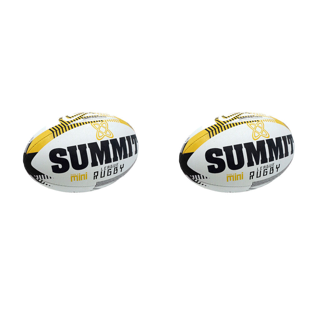 2PK Summit Global Advance Rugby League Ball 3.0 Size 3 - White/Yellow