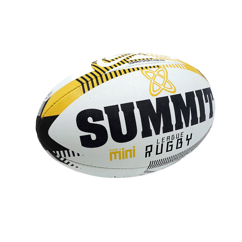 2PK Summit Global Advance Rugby League Ball 3.0 Size 3 - White/Yellow