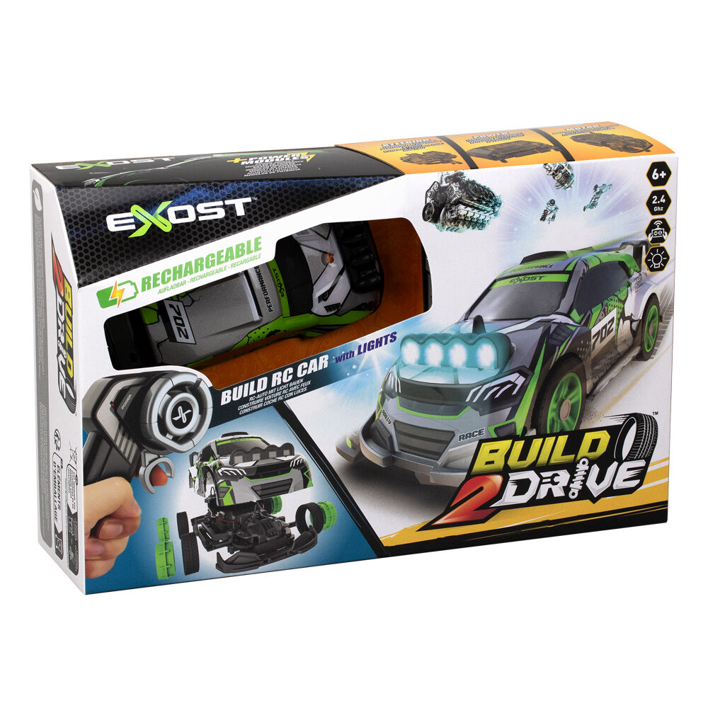 Exost Build 2 Drive Rally Spotlights RC Car Vehicle Kids Toy 6y+