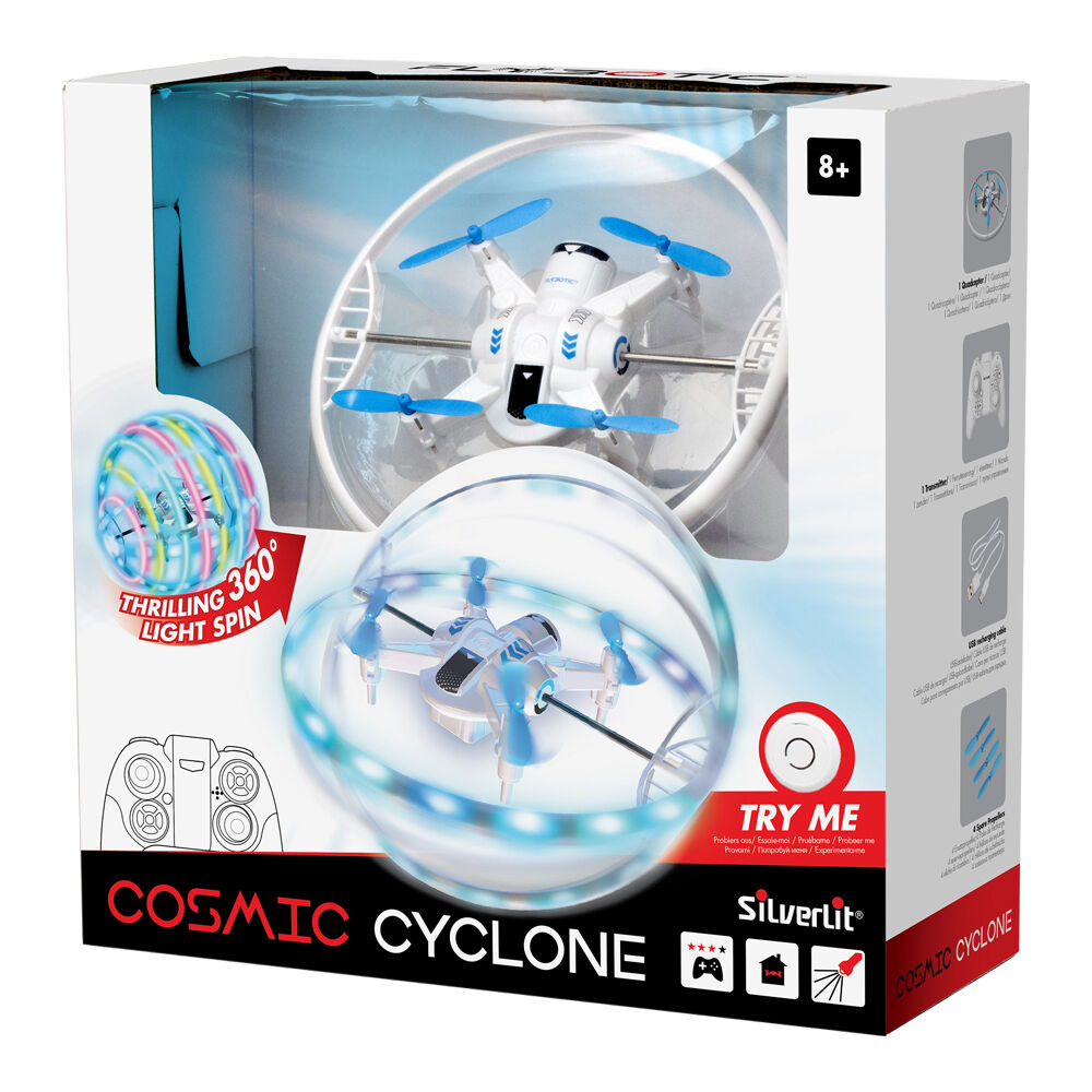 Flybotic Cosmic Cyclone 360 Remote Controlled Quadcopter Kids Toy White 8y+