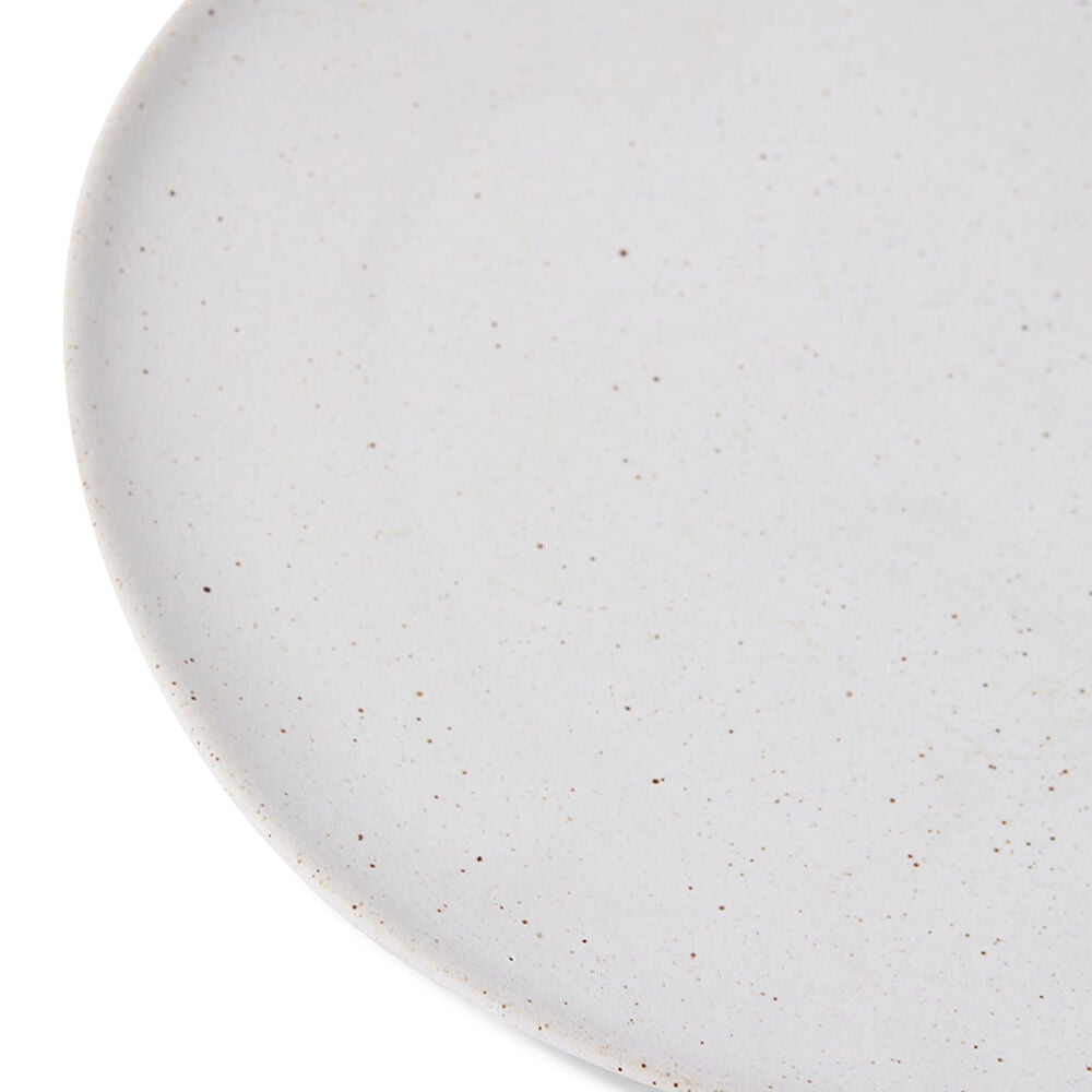 E Style Ceramic Matias Plate Home Table Decor 27x3cm - Sandy/White