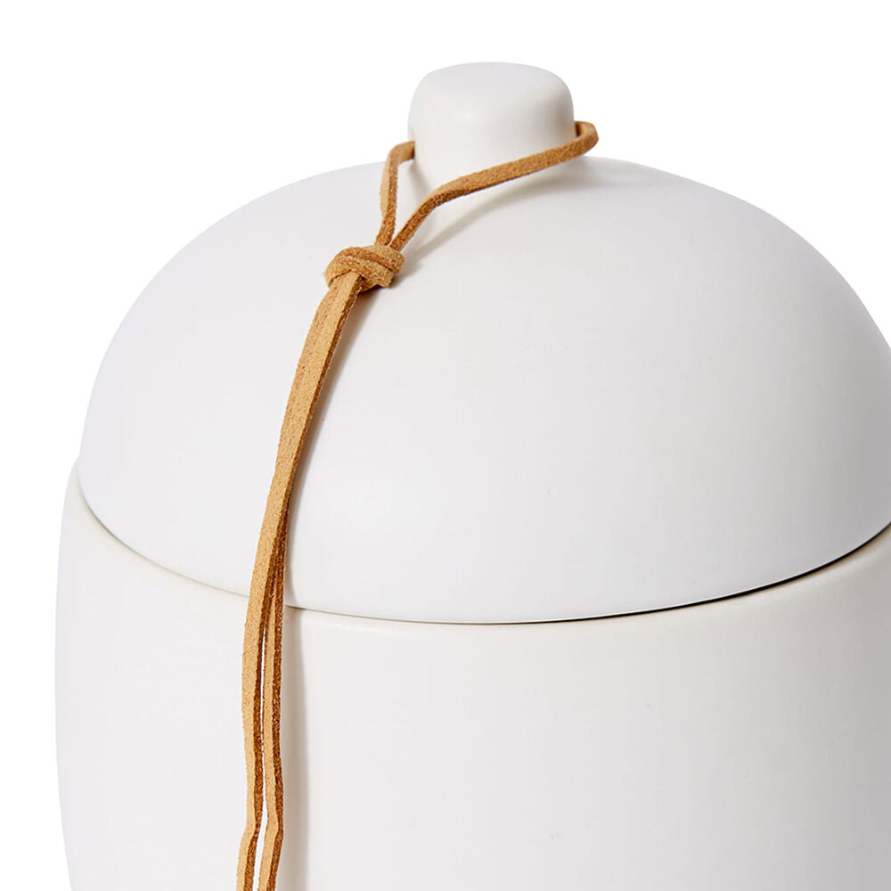 E Style Ceramic Nakano Canister Home Decor 13x15cm - White