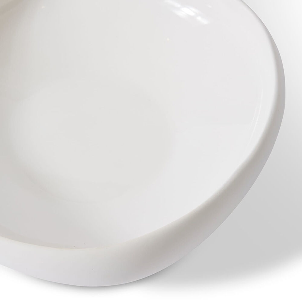 E Style Ceramic Nakano Bowl Home Table Decor 28x7cm - White