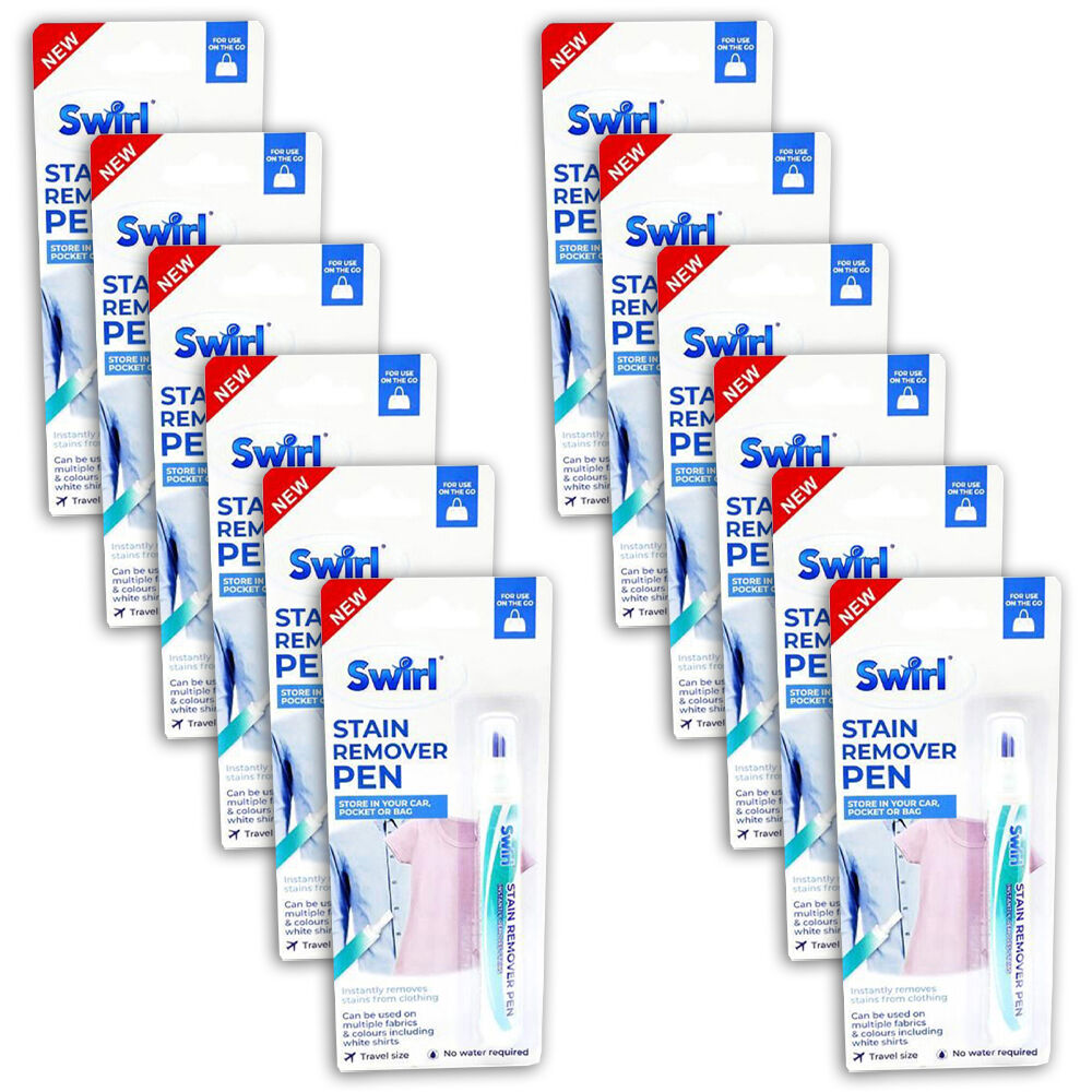 12PK Swirl Stain Remover Pen Fabric Spot Cleaner Stain Treatment