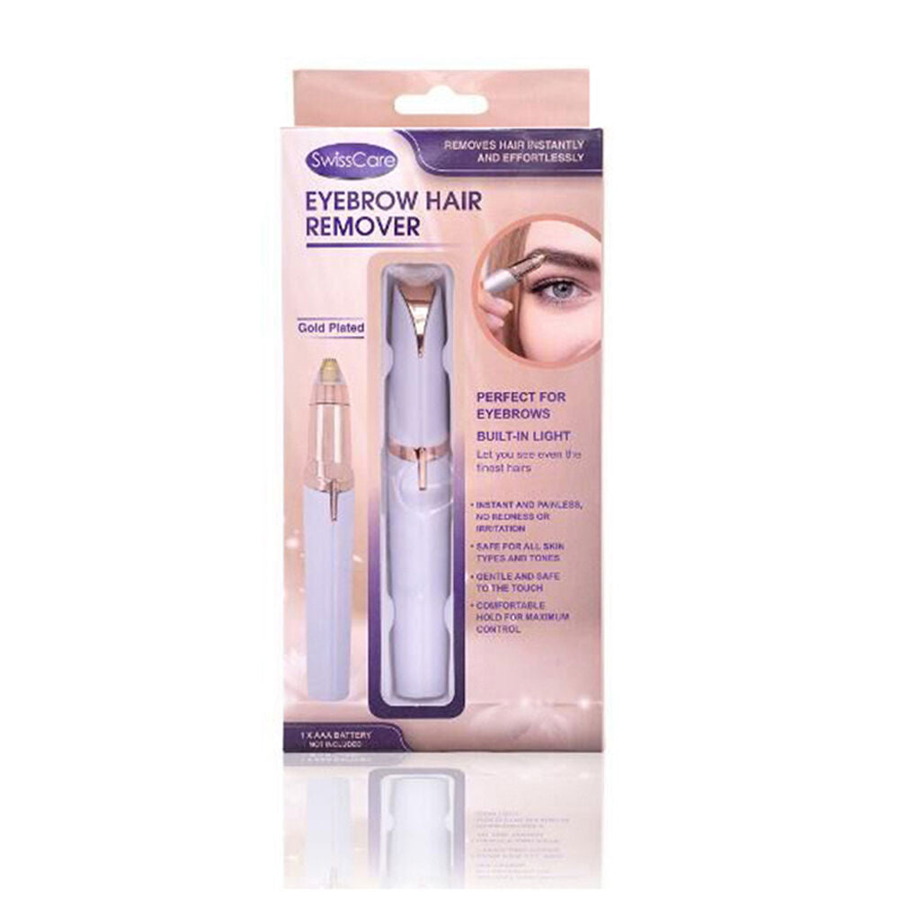 SwissCare Electric Cordless Eyebrow Hair Remover Trimmer Gold Plated