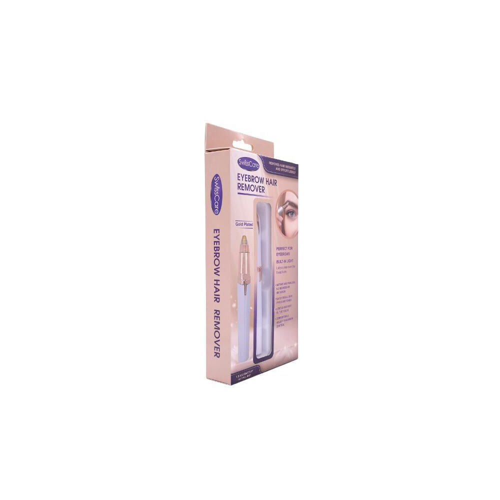 SwissCare Electric Cordless Eyebrow Hair Remover Trimmer Gold Plated