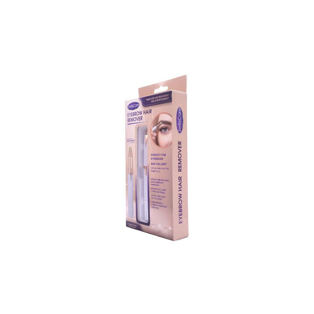 SwissCare Electric Cordless Eyebrow Hair Remover Trimmer Gold Plated