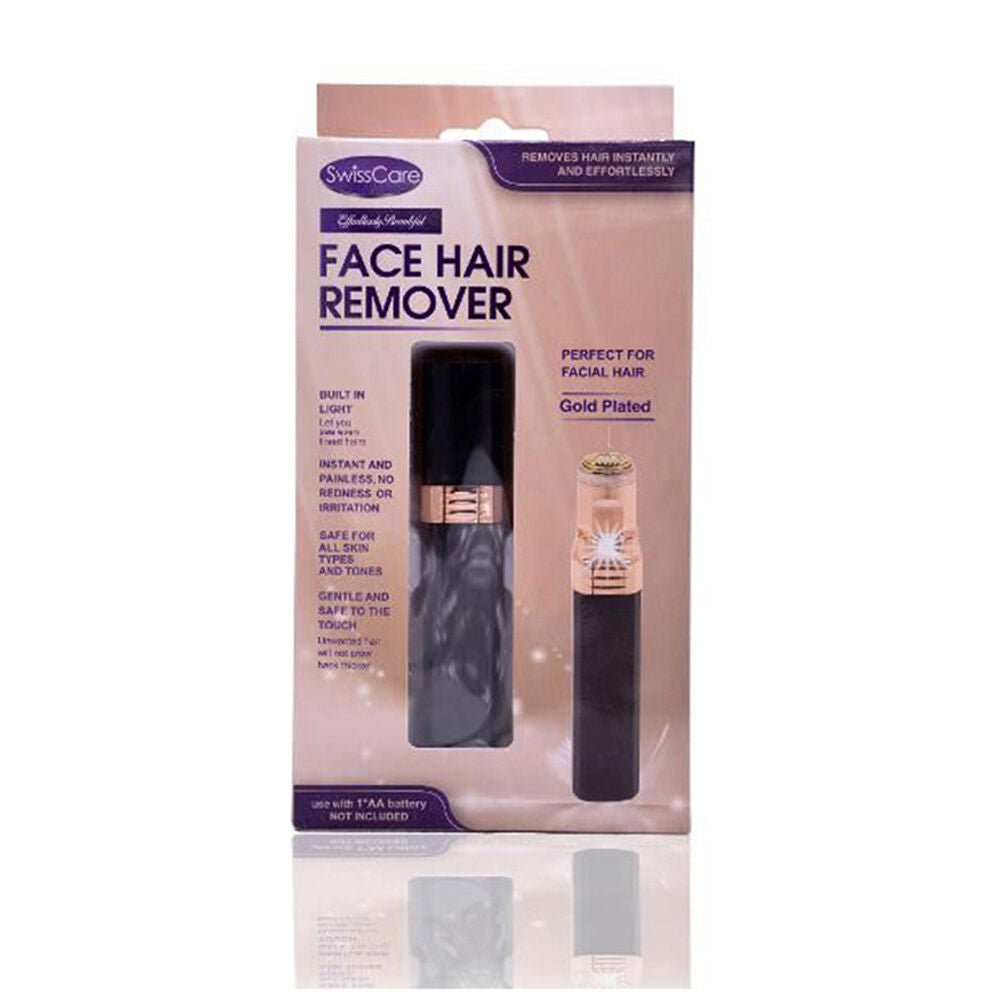 SwissCare Electric Cordless Facial Hair Remover Trimmer Plated