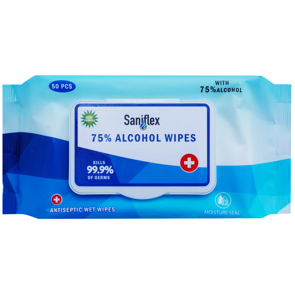 1000pc Saniflex 75% Alcohol Antibacterial Wipes Home cleaning