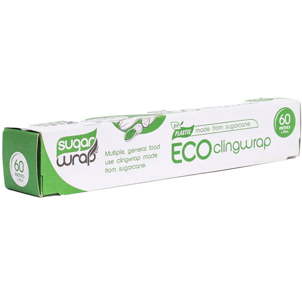 3PK SugarWrap Eco Durable Sugar Cane Cling Wrap 30cm x 60m