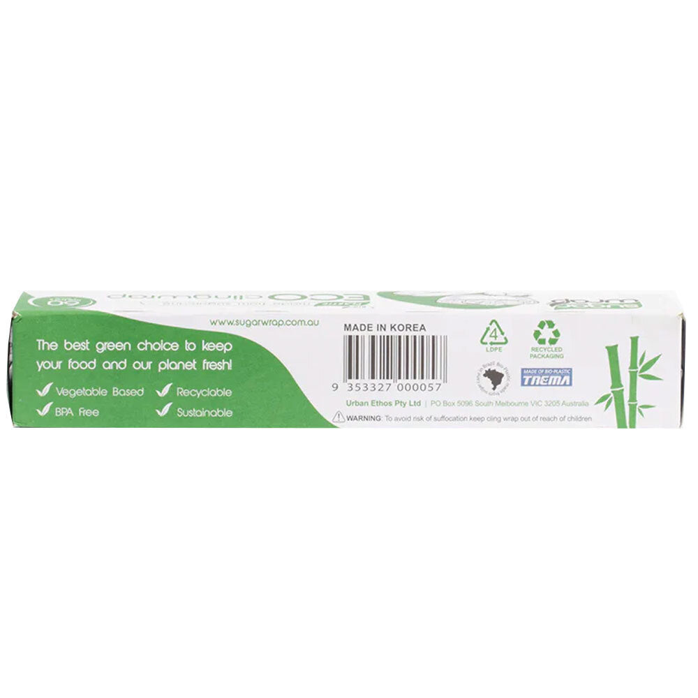 3PK SugarWrap Eco Durable Sugar Cane Cling Wrap 30cm x 60m