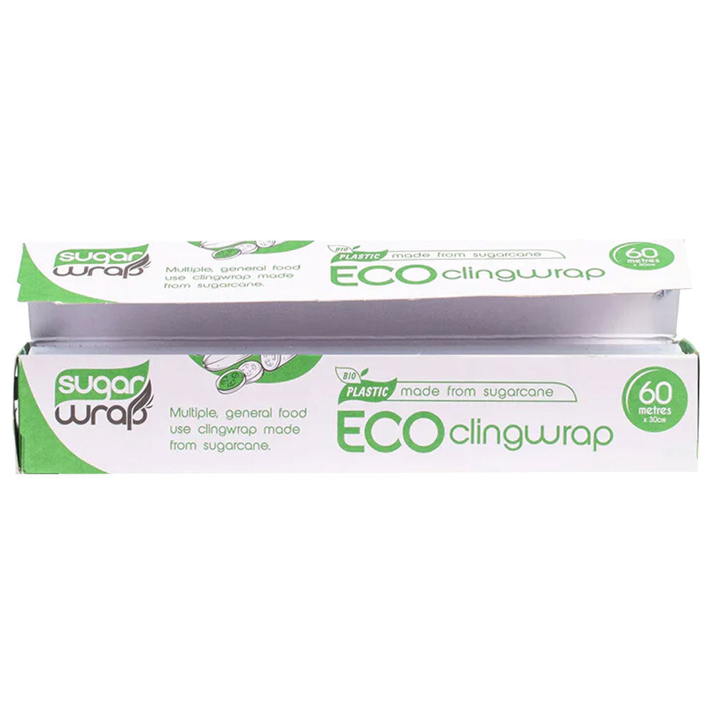 3PK SugarWrap Eco Durable Sugar Cane Cling Wrap 30cm x 60m