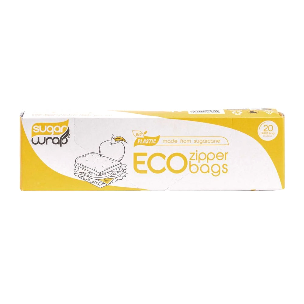 12x 20pc SugarWrap Eco-Zipper Food Bag Large Home Kitchen Storage