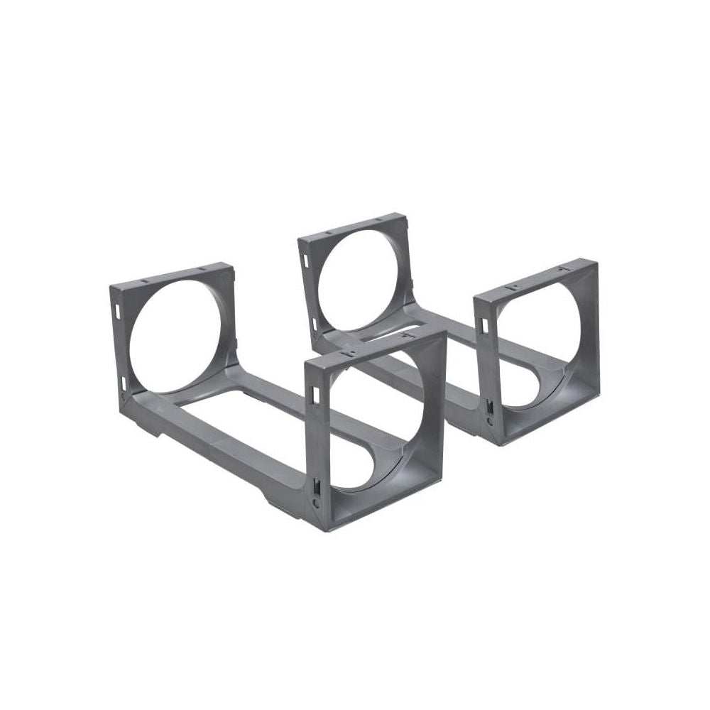 8pc Stakrax Wine Bottle Storage Modules Set Silver