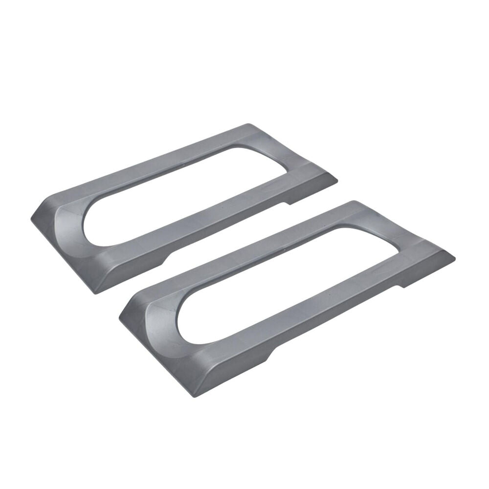 8pc Stakrax Plastic Wall Mounted Wine Rack Top Plates 24x10.5cm - Silver