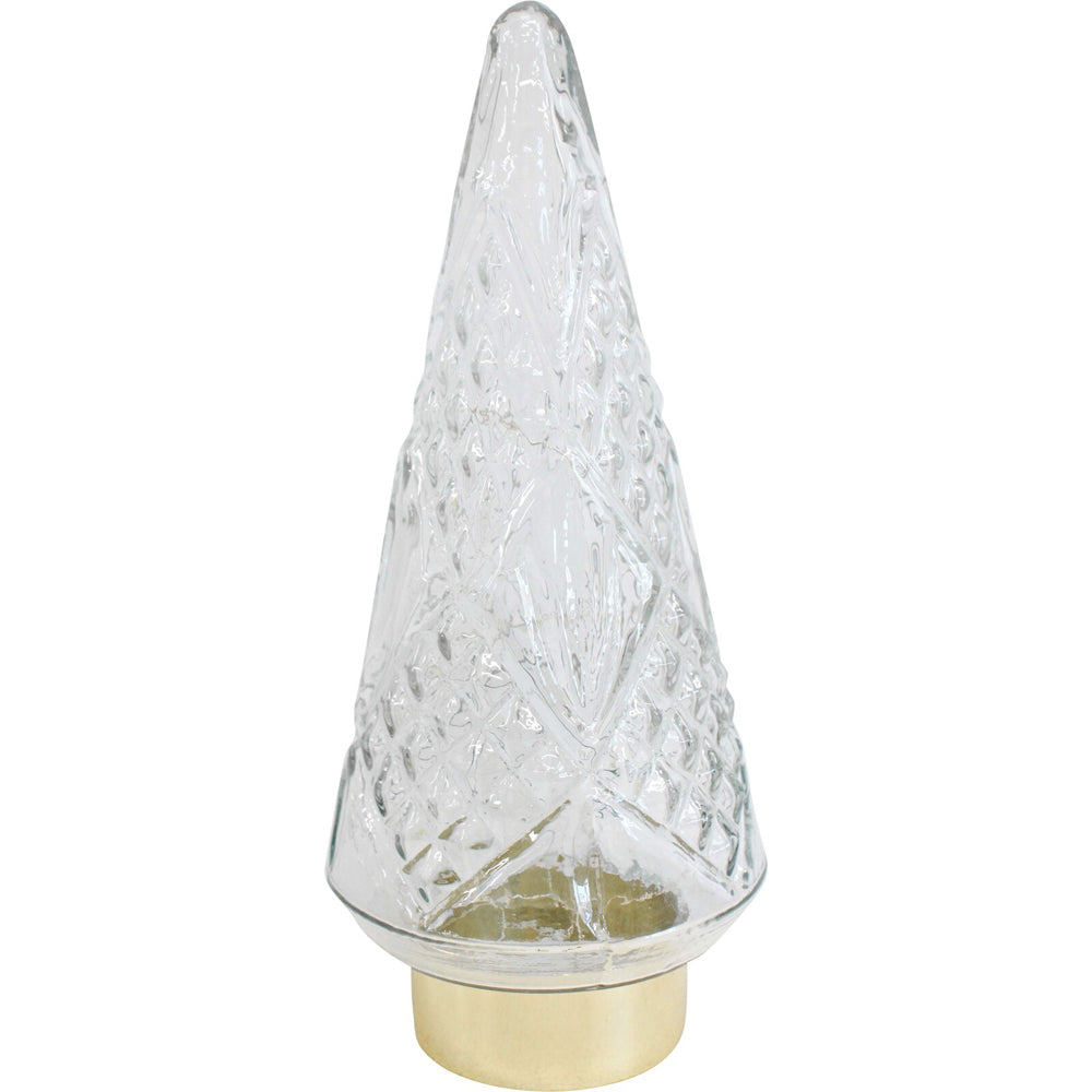 LVD 16x36cm LED Glass Xmas Tree  Home Decor Large - Clear