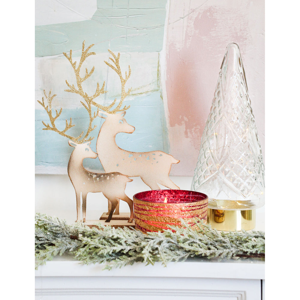 LVD 16x36cm LED Glass Xmas Tree  Home Decor Large - Clear