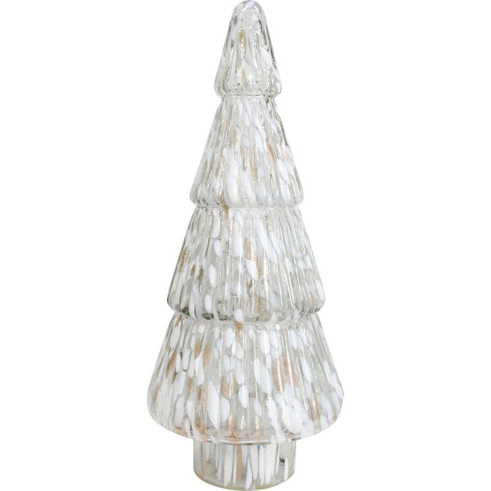 LVD 18x41cm LED Glass Xmas Tree Home Decor XL - White
