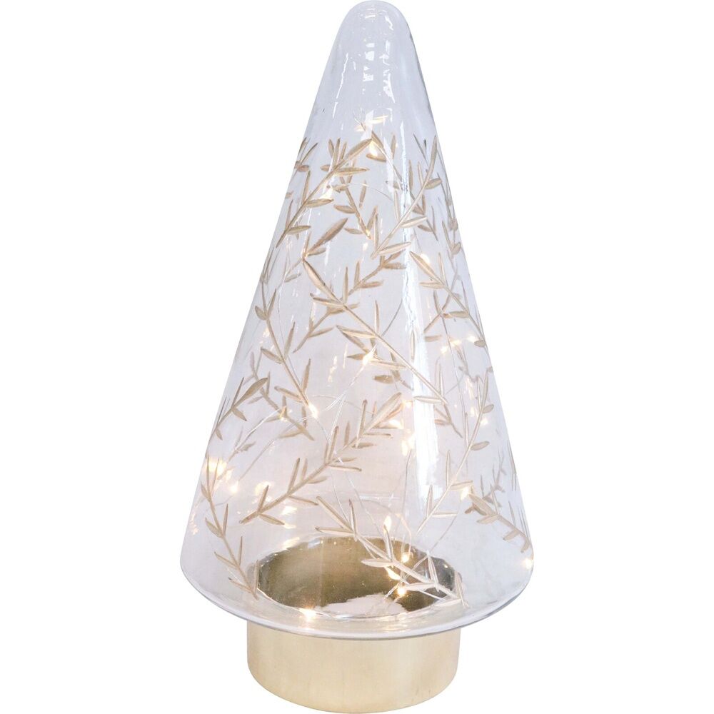 LVD LED Glass Florence Small Home/Office Decorative Display 8x22cm Green
