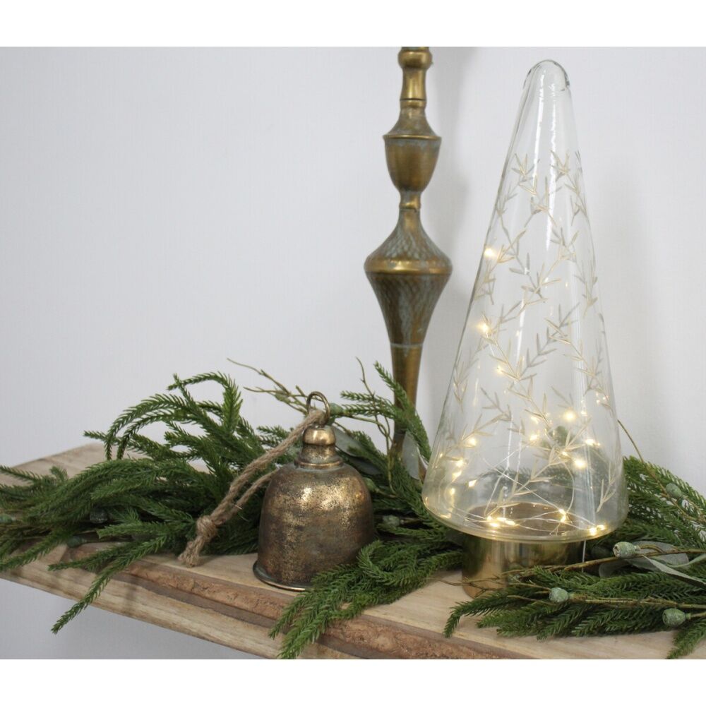 LVD LED Glass Florence Small Home/Office Decorative Display 8x22cm Green