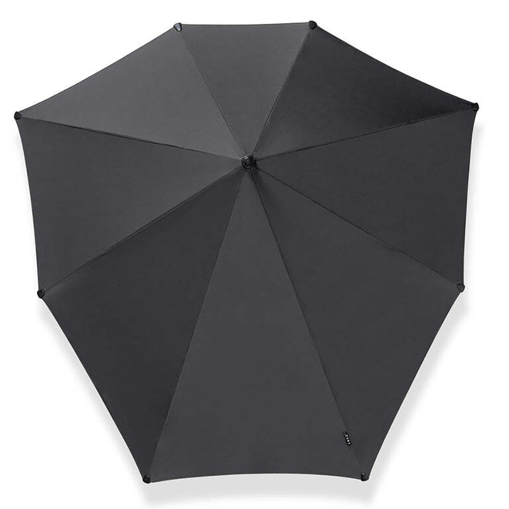 Senz 110cm XXL Stick Storm Umbrella Sun Shade Pure Black