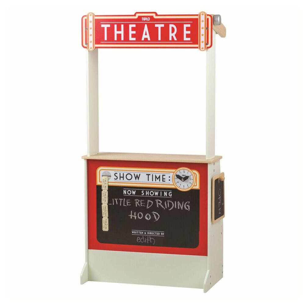 Tidlo Play Shop & Puppet Theatre Pretend Kids Wooden Toy 3y+