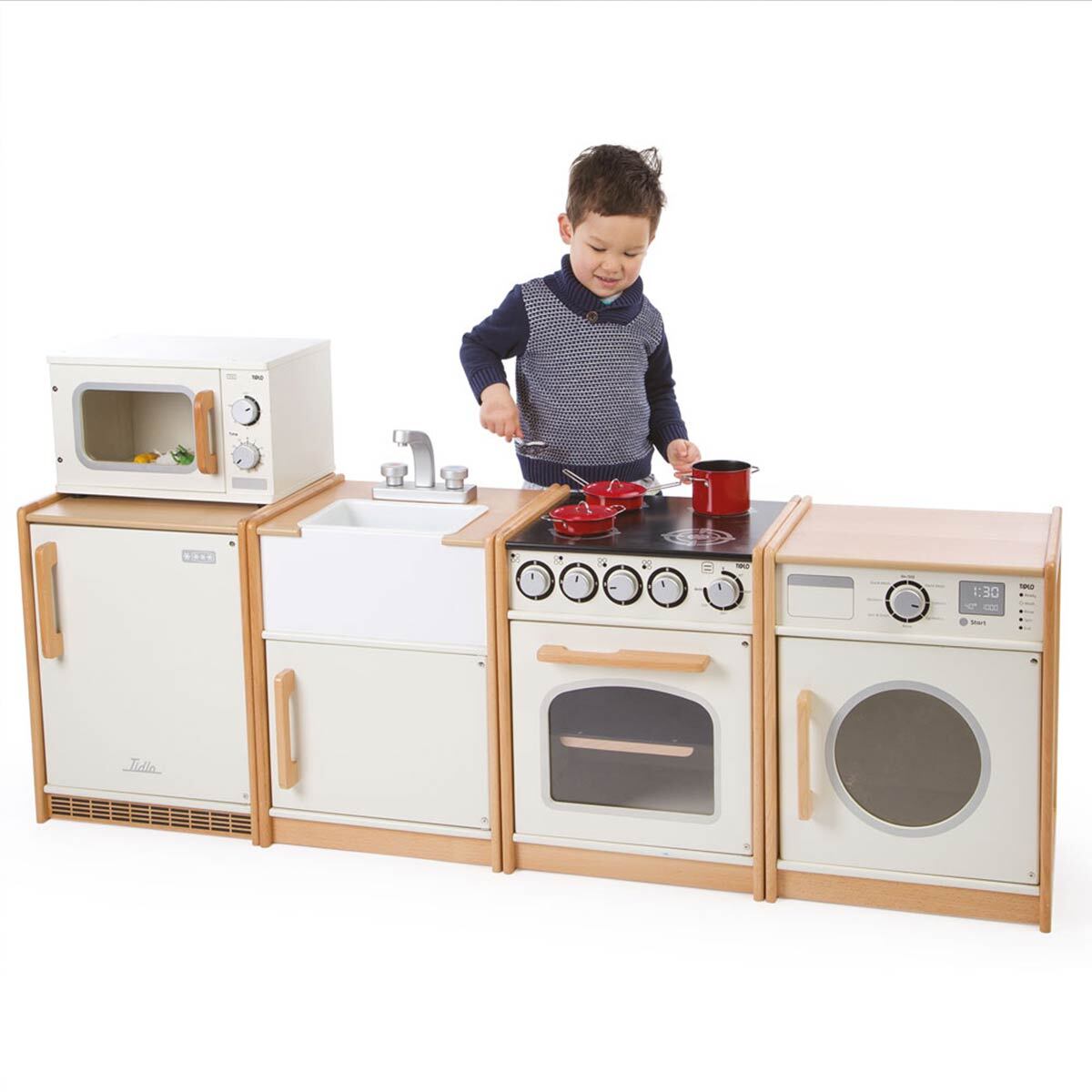 Tidlo Education 54cm Wooden Cooker Kids Pretend Play 3y+