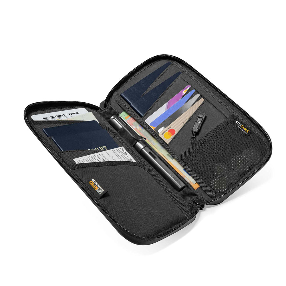 Tomtoc Navigator Passport Bag Travel Wallet Small - Black