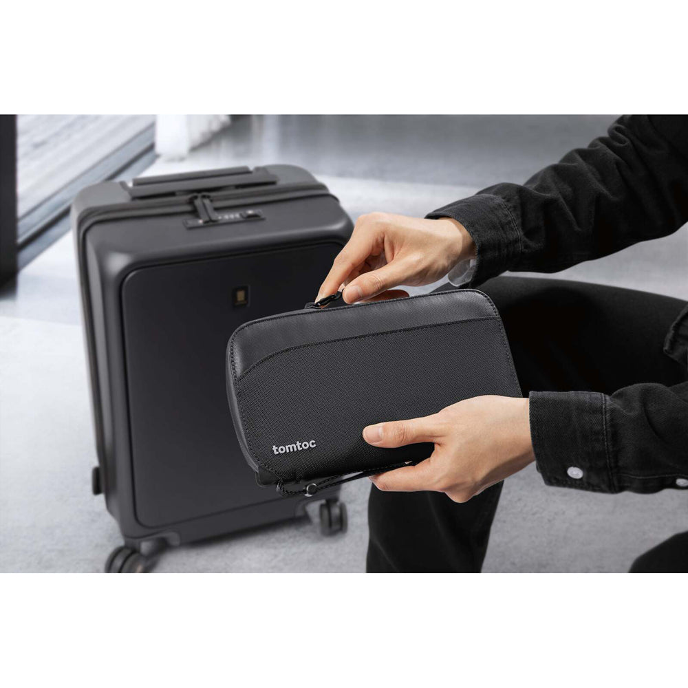 Tomtoc Navigator Passport Bag Travel Wallet Small - Black