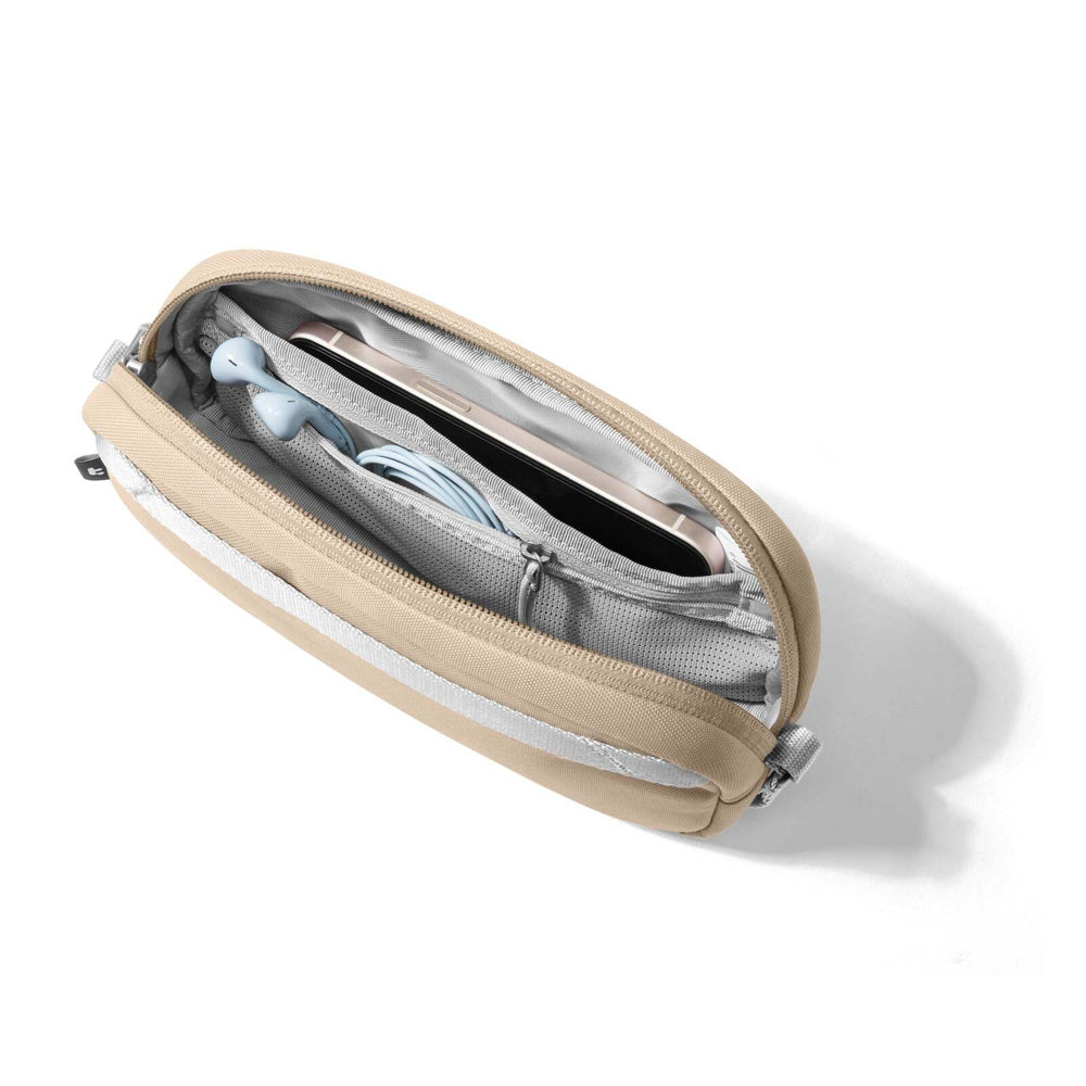 Tomtoc Dual Compartment Light Electronic Accessory Pouch 1L - Sand