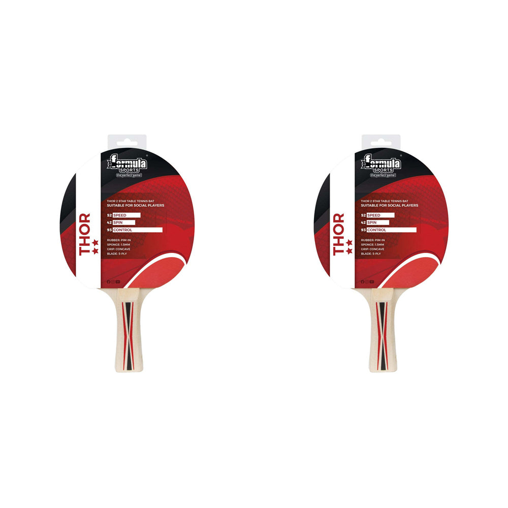 2PK Formula Sports Thor Table Tennis Game Bat/Racket 2 Star