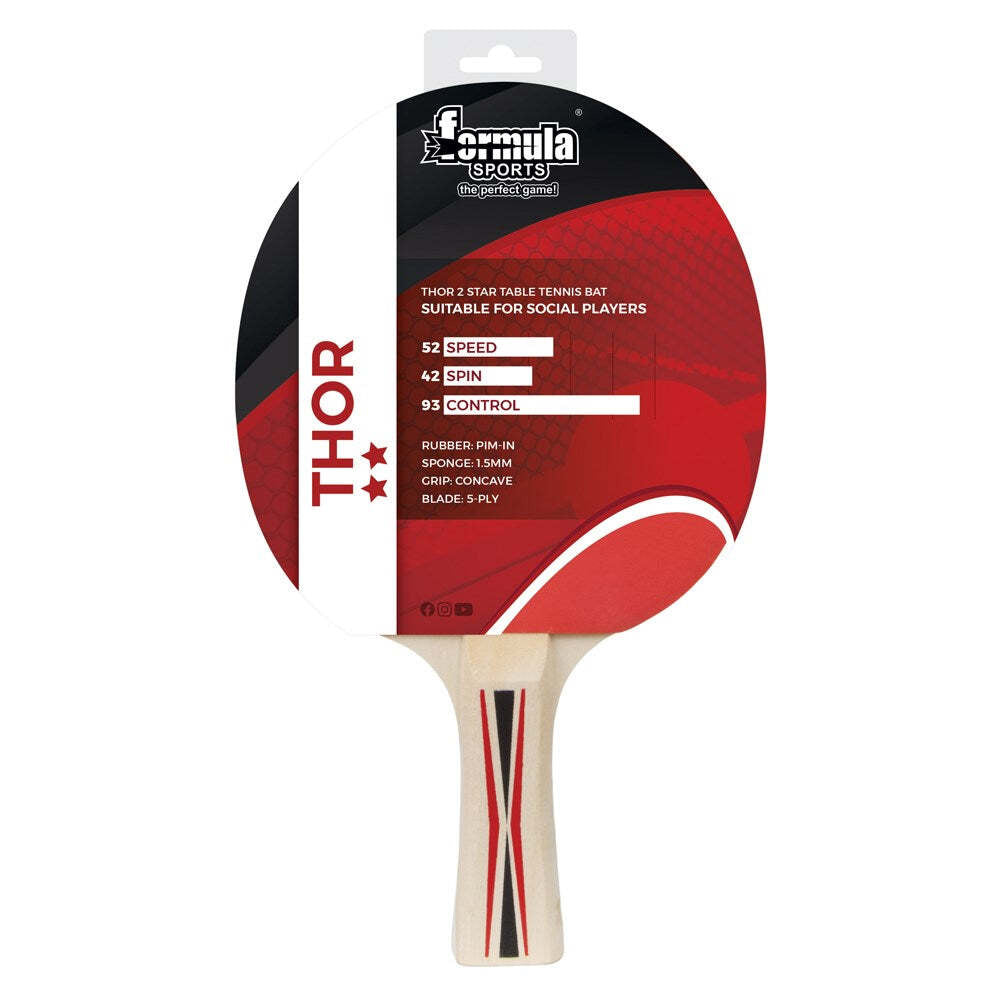 2PK Formula Sports Thor Table Tennis Game Bat/Racket 2 Star