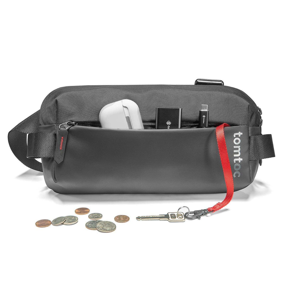 Tomtoc Explorer-T21 EDC Sling/Crossbody Bag Fits 8.2in iPad BLK